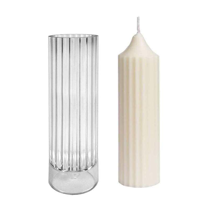 Hard Plastic Pillar Candle Mold 15cm