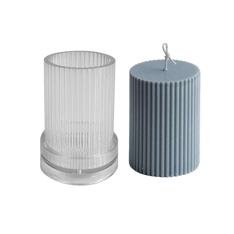 Hard Plastic Pillar Candle Mold 8.5cm