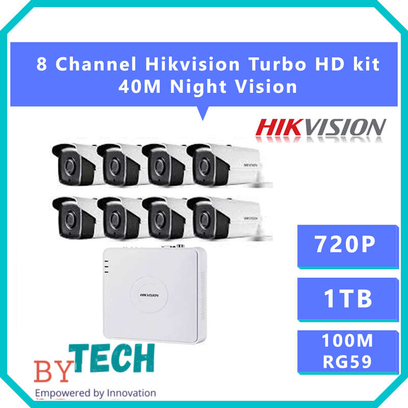 HikVision 8 Ch Turbo HD Kit - Embedded DVR - 40M Night vision-cctv,cctv,cctv,cctv,cctv