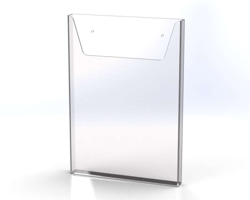 Acrylic Wall Mounted Brochure Holder  Clear Acrylic Display for Flyers & Pamphlets