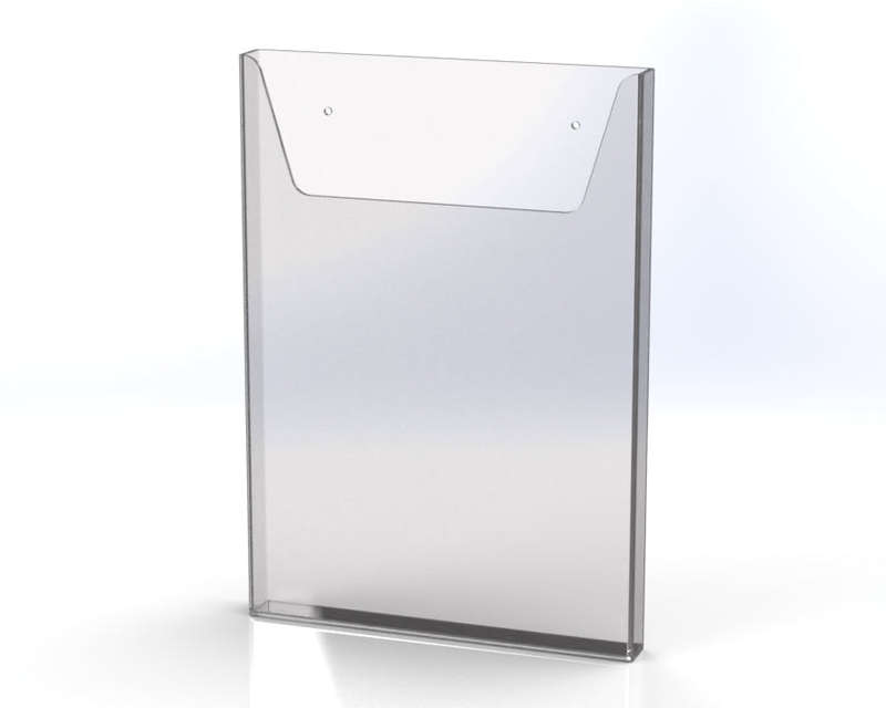 Acrylic Wall Mounted Brochure Holder  Clear Acrylic Display for Flyers & Pamphlets