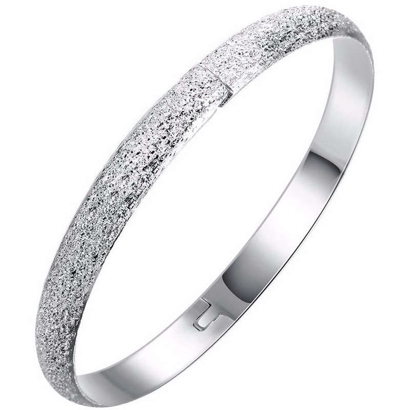 925 Silver filled Sandblasted Style Bangle