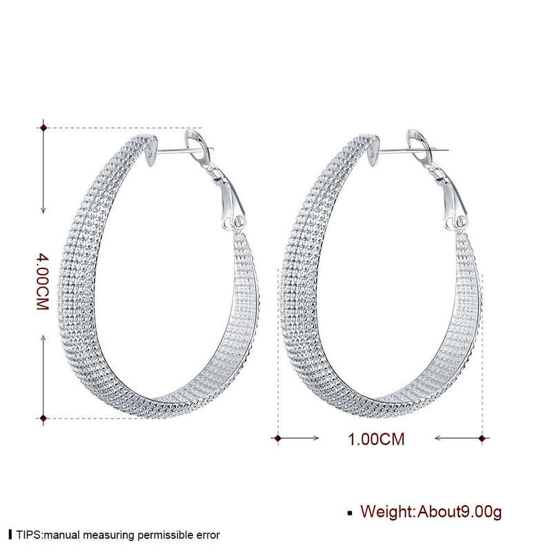 925 Sterling silver filled chunky ladies oval Hoops 12mm wide