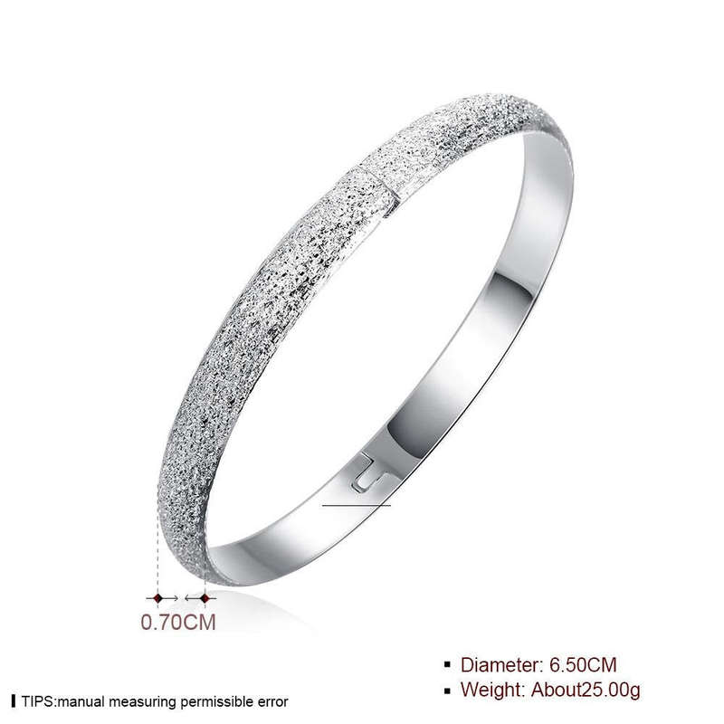 925 Silver filled Sandblasted Style Bangle