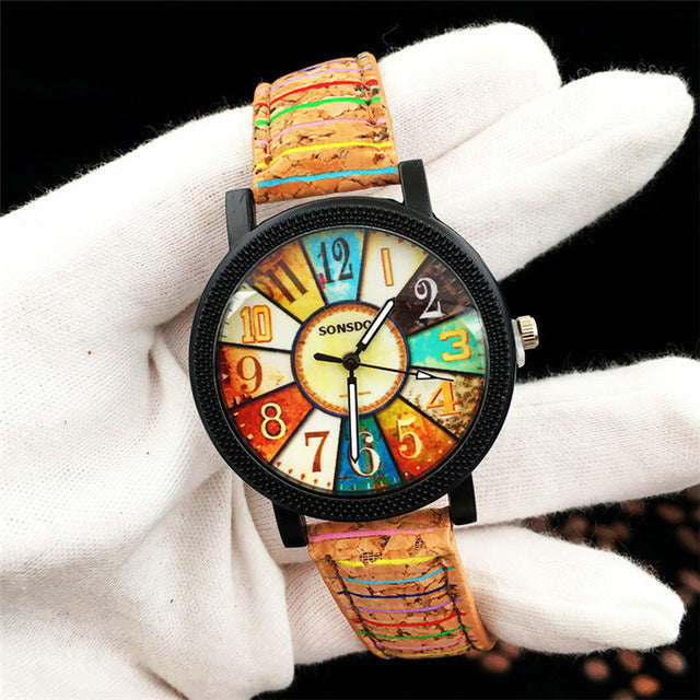 Vintage fun design Leather watch - 4