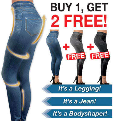 Slim Jeggings - Instantly Slimmer Legs, Thighs and Bum - XX Large / XXX Large (18 - 22) 92cm length