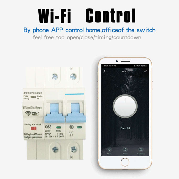 63A WiFi 2P Circuit Breaker