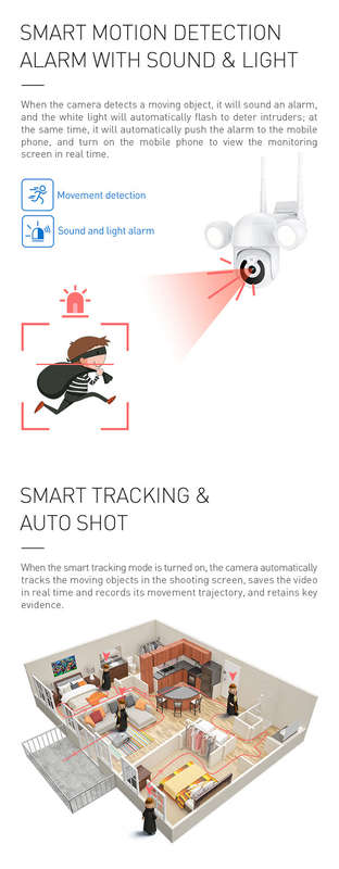 Outdoor IP Camera with Lights