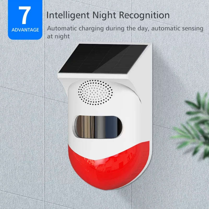 Outdoor PIR sensor with solar power