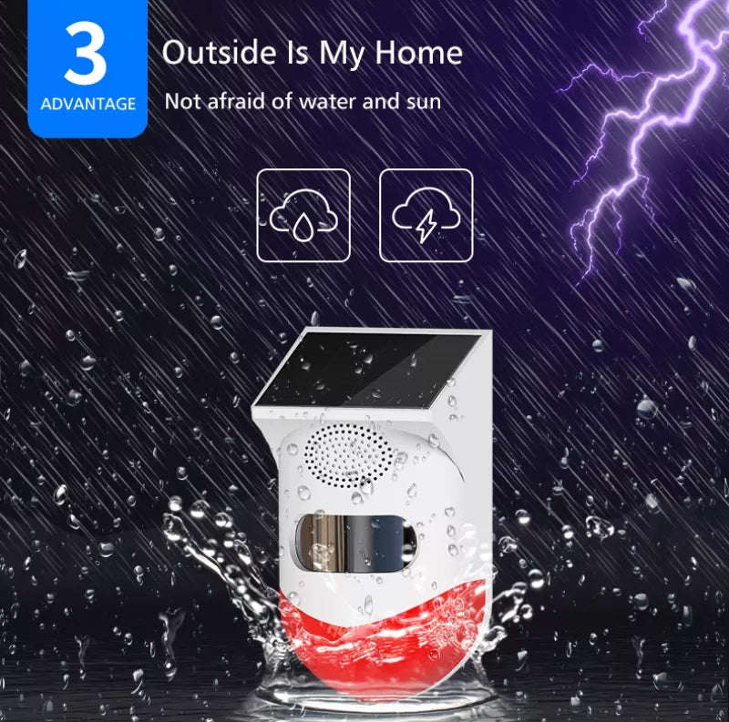 Outdoor PIR sensor with solar power