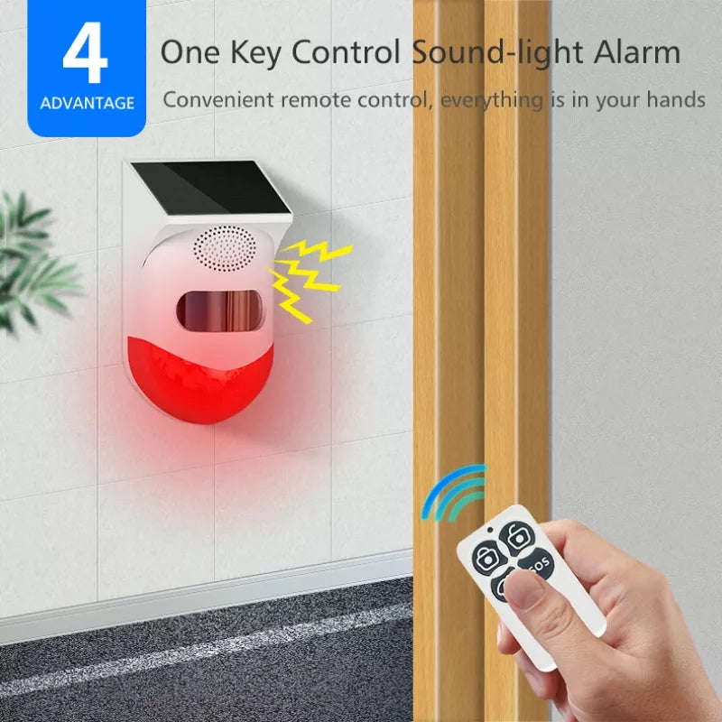 Outdoor PIR sensor with solar power