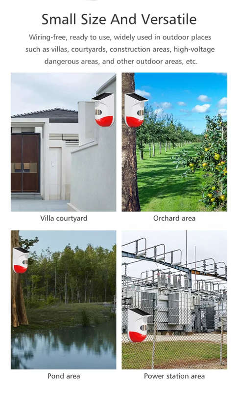 Outdoor PIR sensor with solar power