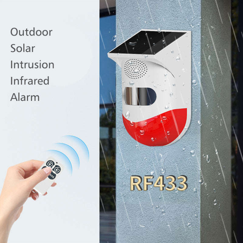Outdoor PIR sensor with solar power
