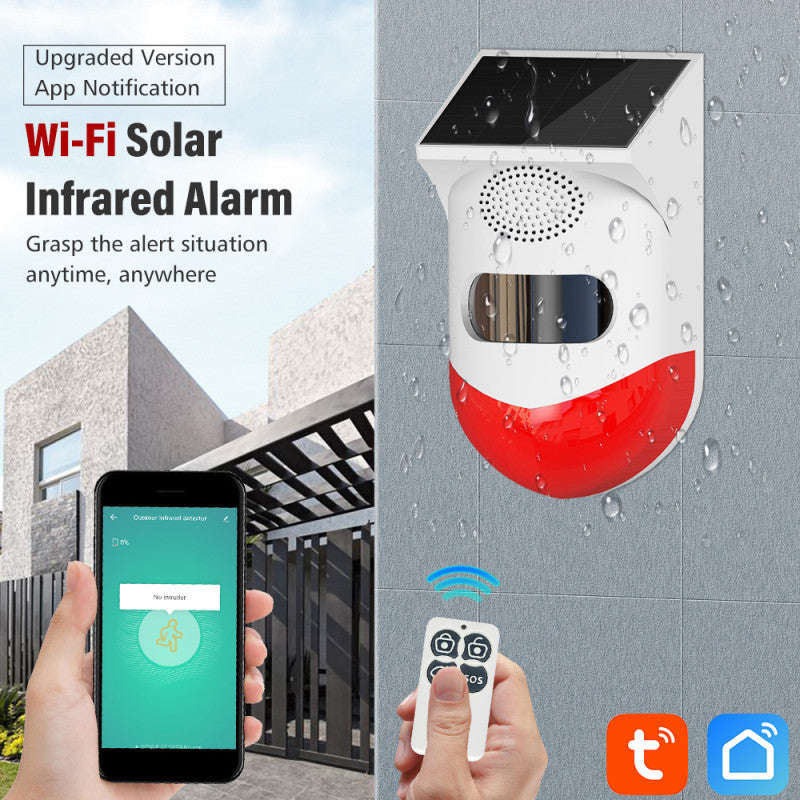 Outdoor PIR sensor with solar power