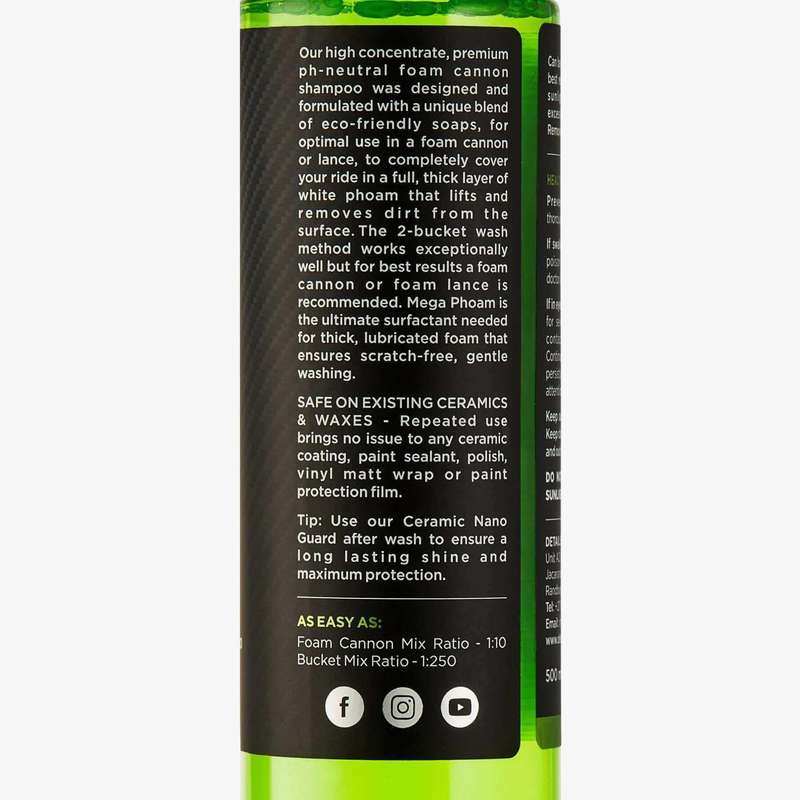 Detail Ease Mega PHoam - High Concentrate Foam Cannon Shampoo