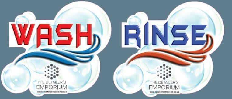 Wash & Rinse Bucket Sticker Set