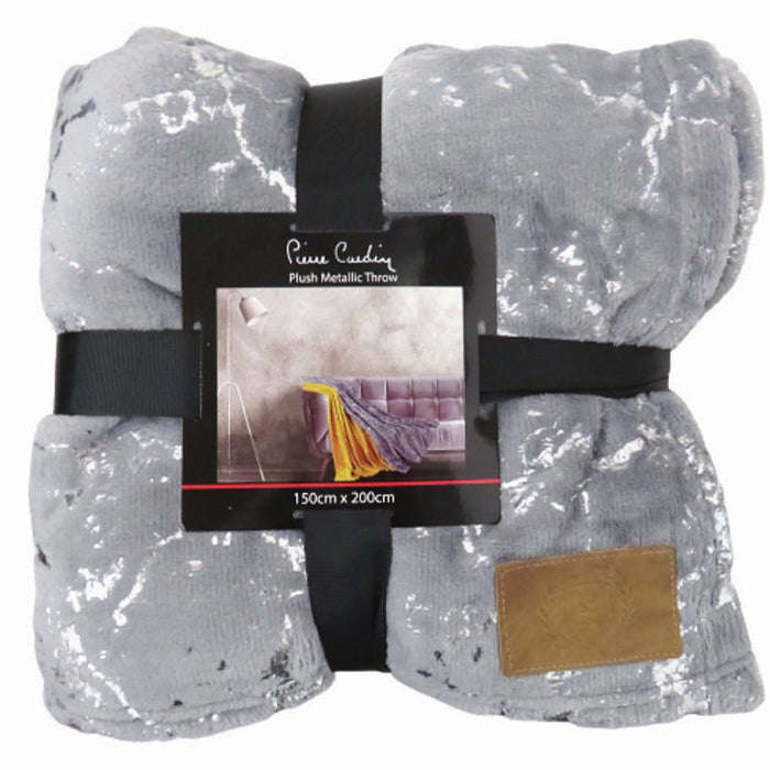 Pierre Cardin Metallic Plush Throw 150x200cm