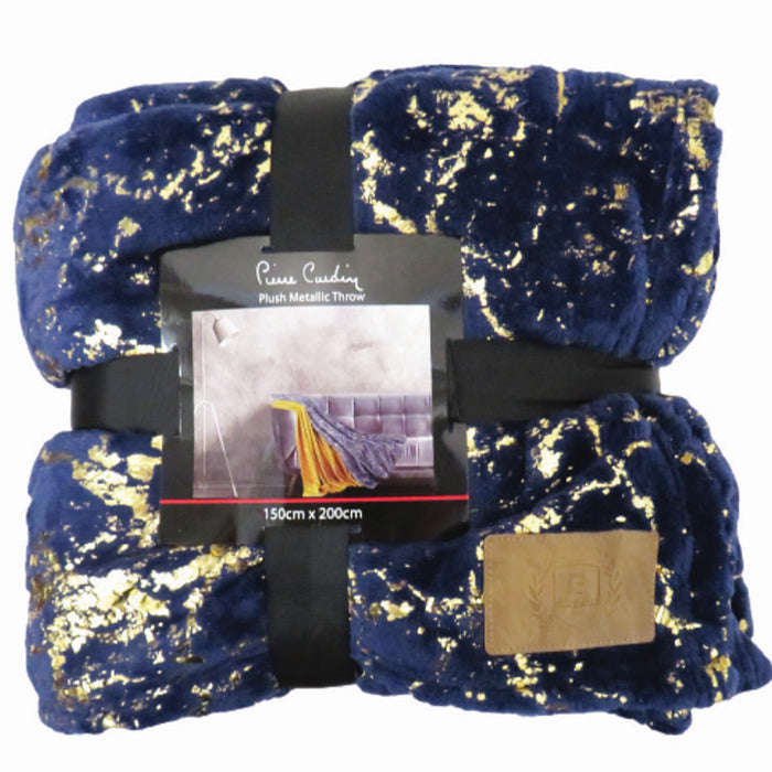 Pierre Cardin Metallic Plush Throw 150x200cm
