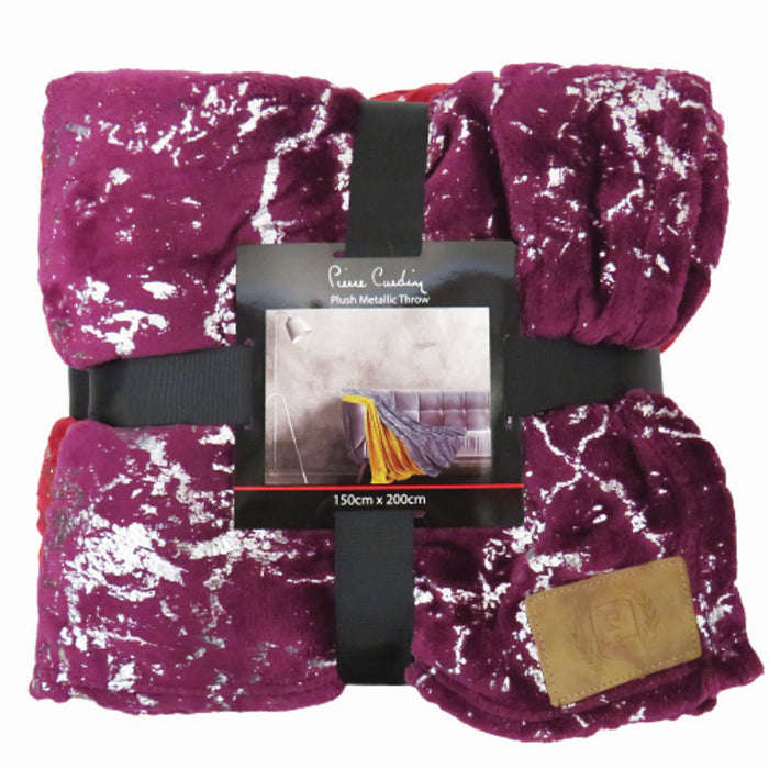 Pierre Cardin Metallic Plush Throw 150x200cm