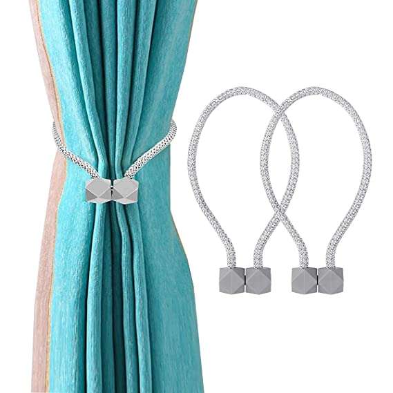 Hexagon Magnetic Curtain Tieback 2`s - Grey