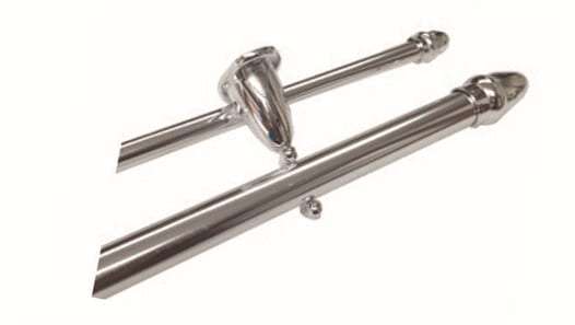 Aluminum Curtain Rod Combo-Sliver - 2.5mt