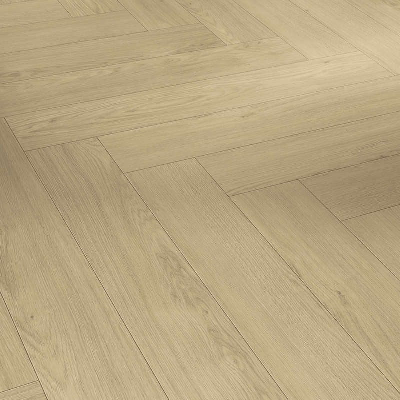 Oak Mont Blanc Sanded - Modern Trendtime 3 Laminate Herringbone Matt Wood Texture