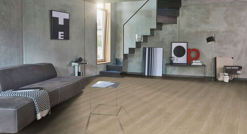 Oak Studioline Sanded - Basic 600 XXL 4V AC4/Class 32 (Light Commercial) - Laminate Flooring Chat...
