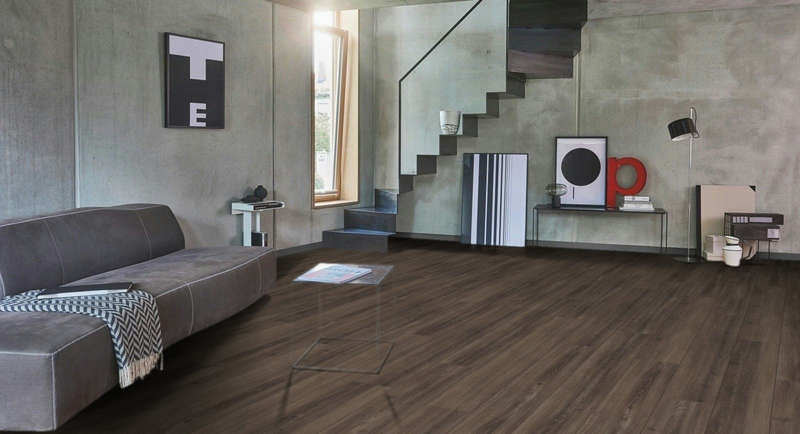 Oak Studioline Brown-Grey - Basic 600 XXL 4V AC4/Class 32 (Light Commercial) - Laminate Flooring ...