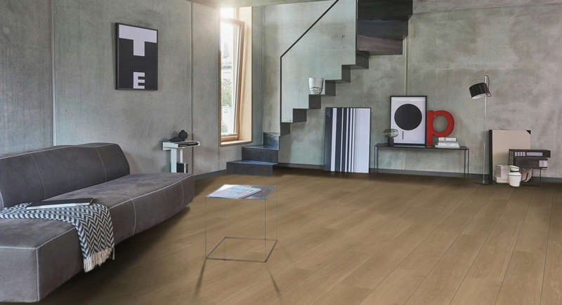 Oak Studioline Natural - Basic 600 XXL 4V AC4/Class 32 (Light Commercial) - Laminate Flooring Cha...