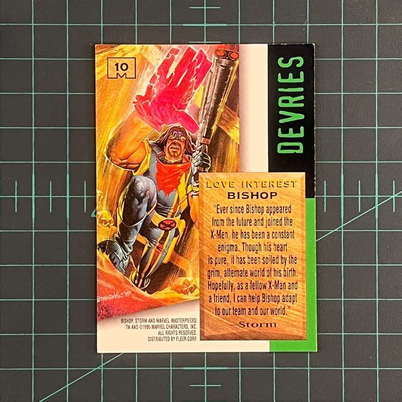 10 Bishop | Devries | 1995 | Marvel Masterpieces | Trading Card