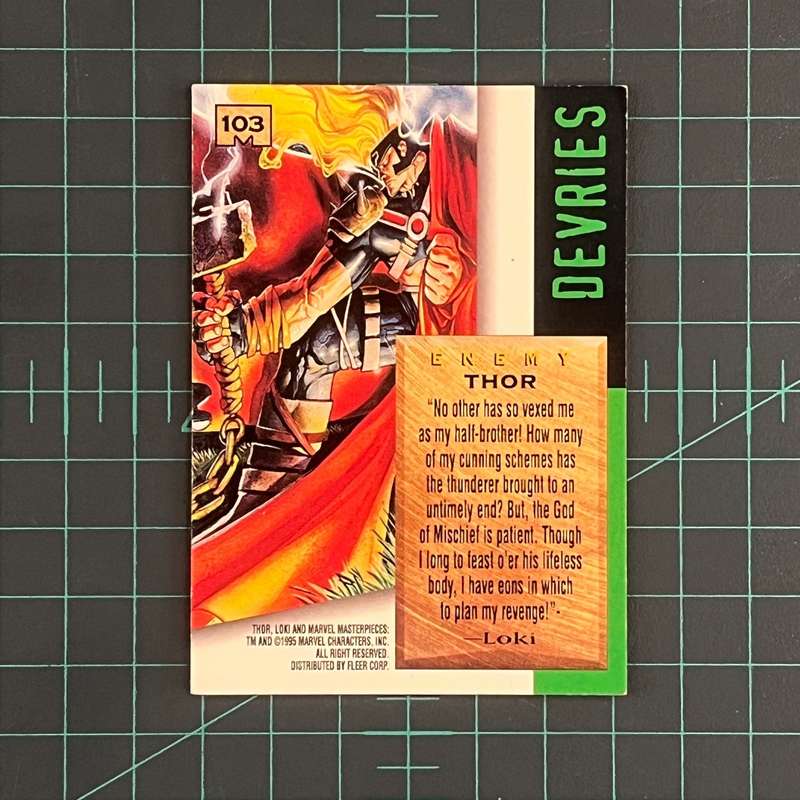 103 Thor | Devries | 1995 | Marvel Masterpieces | Trading Card