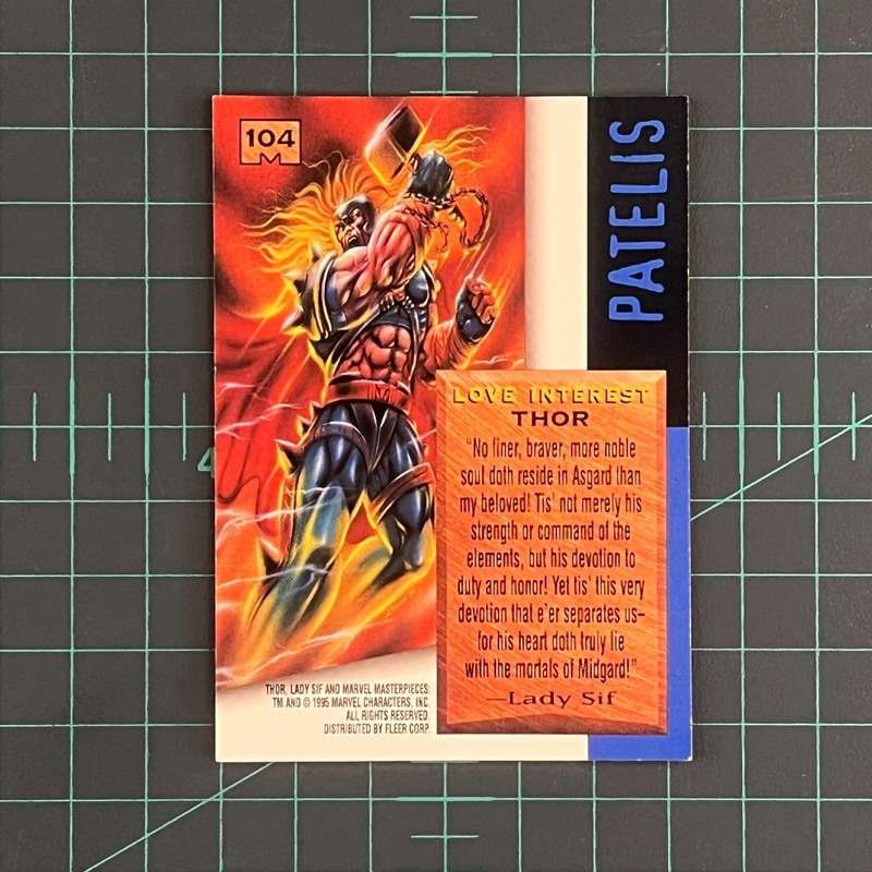 104 Thor | Patelis | 1995 | Marvel Masterpieces | Trading Card