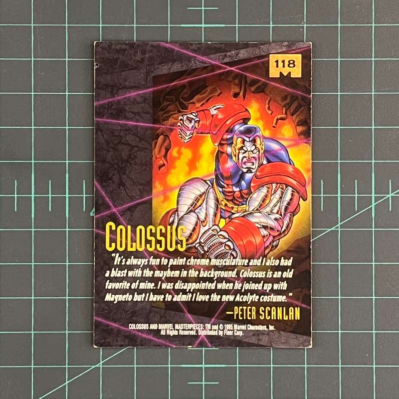 118 Colossus | Scanlan | 1995 | Marvel Masterpieces | Trading Card