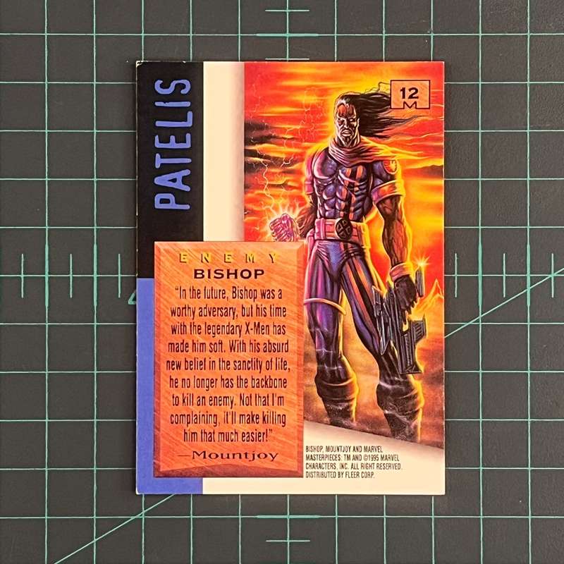 12 Bishop | Patelis | 1995 | Marvel Masterpieces | Trading Card