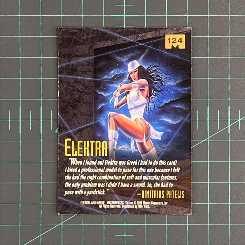124 Elektra | Patelis | 1995 | Marvel Masterpieces | Trading Card