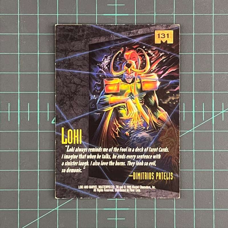 131 Loki | Patelis | 1995 | Marvel Masterpieces | Trading Card