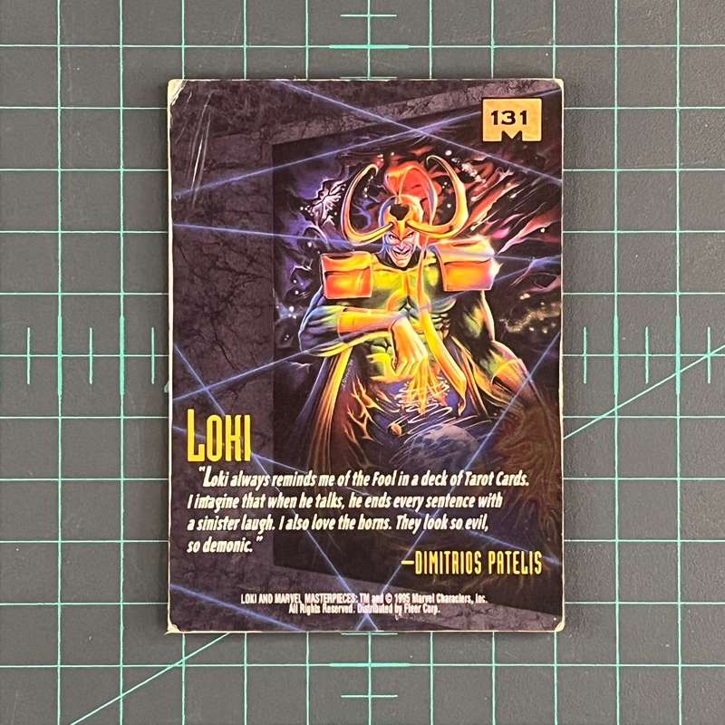 131 Loki | Patelis | E-Motion Signature Series | 1995 | Marvel Masterpieces | Trading Card