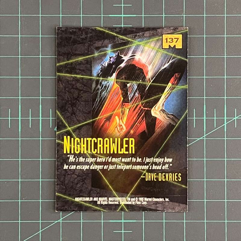 137 Nightcrawler | Devries | 1995 | Marvel Masterpieces | Trading Card