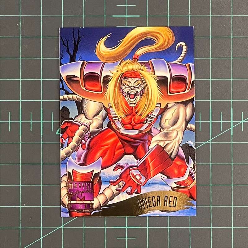138 Omega Red | Scanlan | 1995 | Marvel Masterpieces | Trading Card