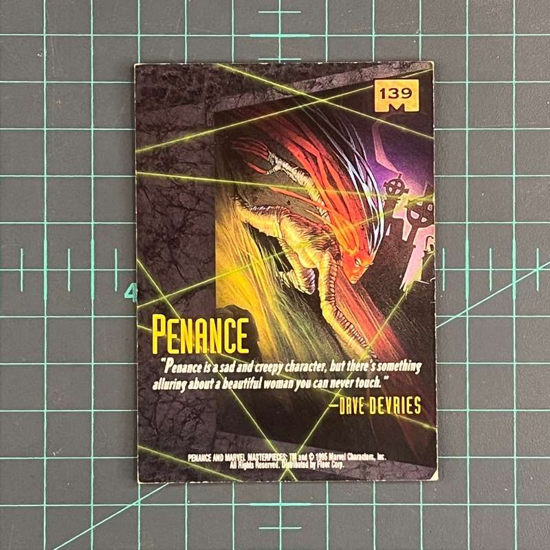 139 Penance | Devries | 1995 | Marvel Masterpieces | Trading Card