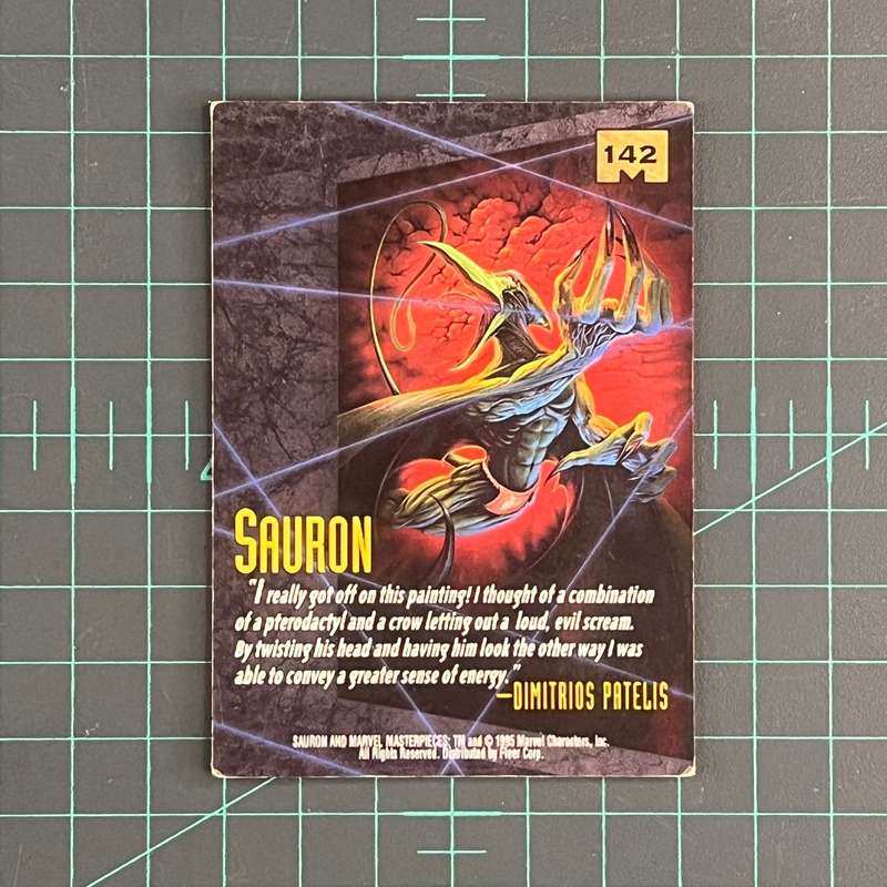 142 Sauron | Patelis | E-Motion Signature Series | 1995 | Marvel Masterpieces | Trading Card