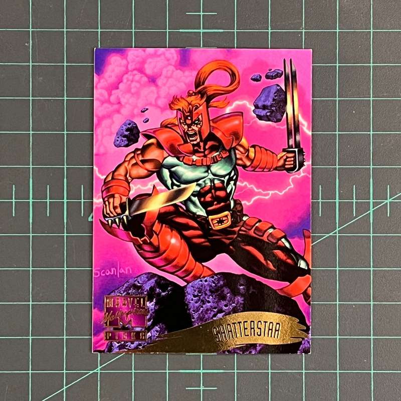 144 Shatterstar | Scanlan | 1995 | Marvel Masterpieces | Trading Card