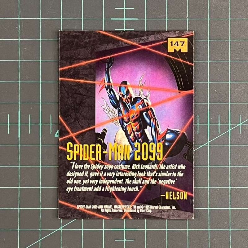 147 Spider-Man 2099 | Nelson | 1995 | Marvel Masterpieces | Trading Card