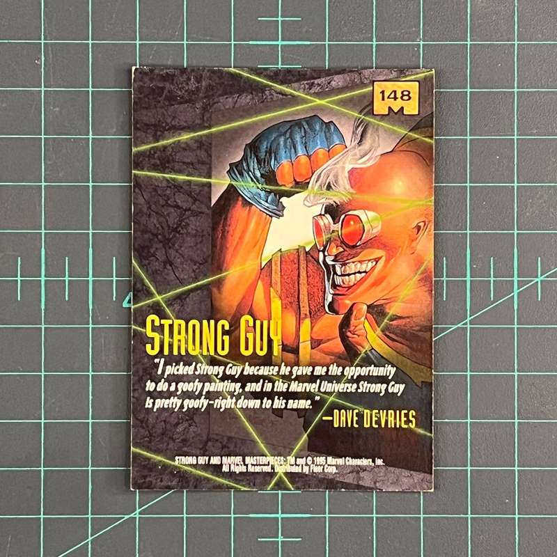 148 Strong Guy | De Vries | 1995 | Marvel Masterpieces | Trading Card