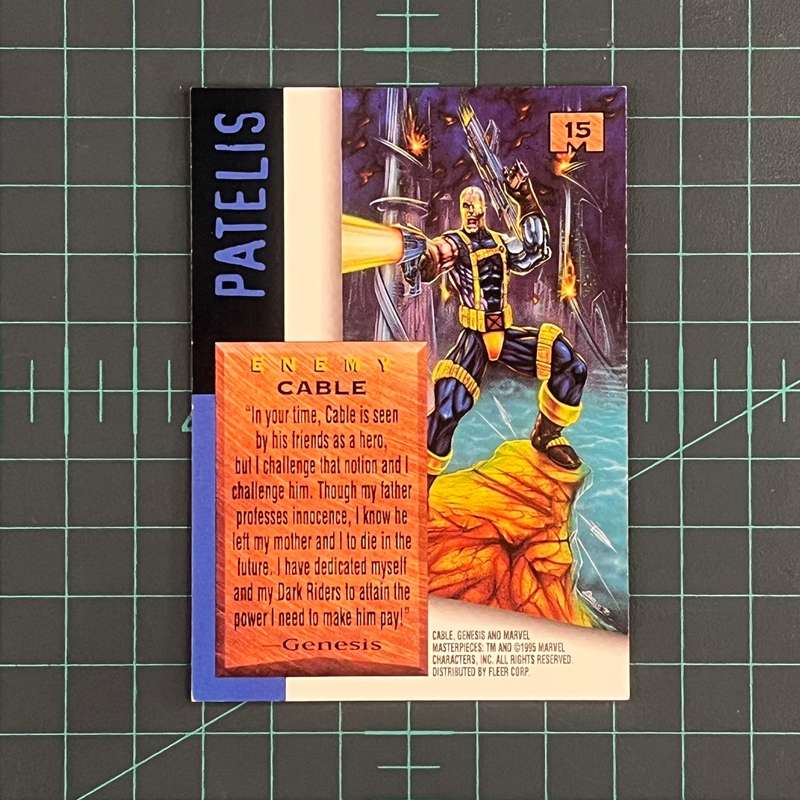 15 Cable | Patelis | 1995 | Marvel Masterpieces | Trading Card