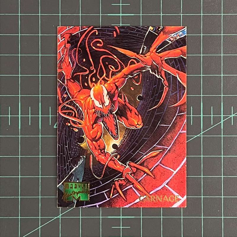 19 Carnage | Devries | 1995 | Marvel Masterpieces | Trading Card