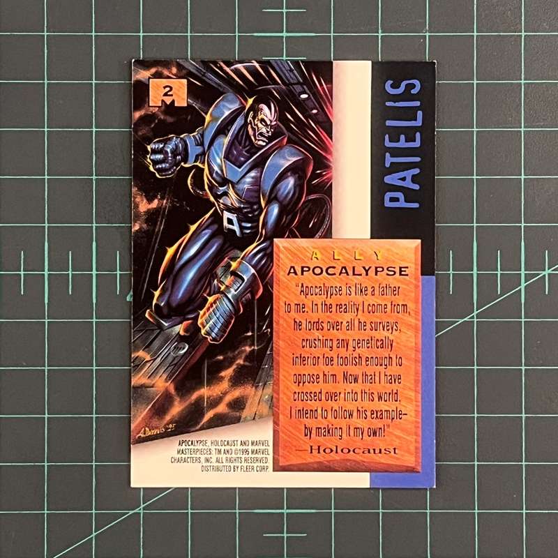 2 Apocalypse | Patelis | 1995 | Marvel Masterpieces | Trading Card