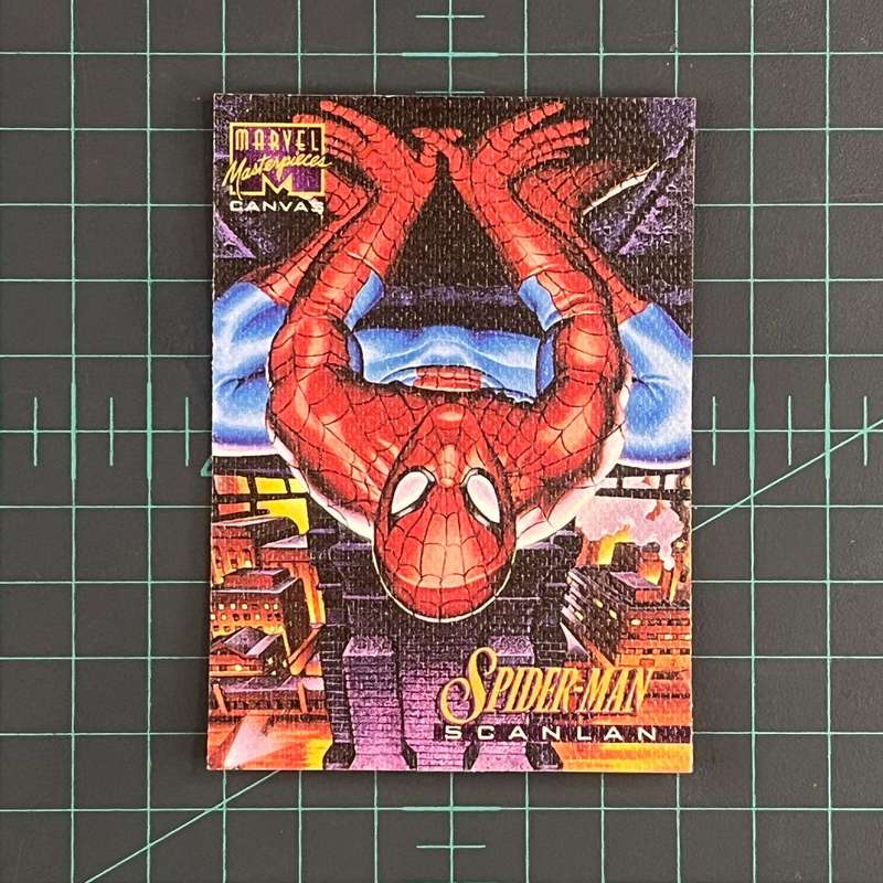 20 Spider-Man | Nelson | Canvas | 1995 | Marvel Masterpieces | Trading Card