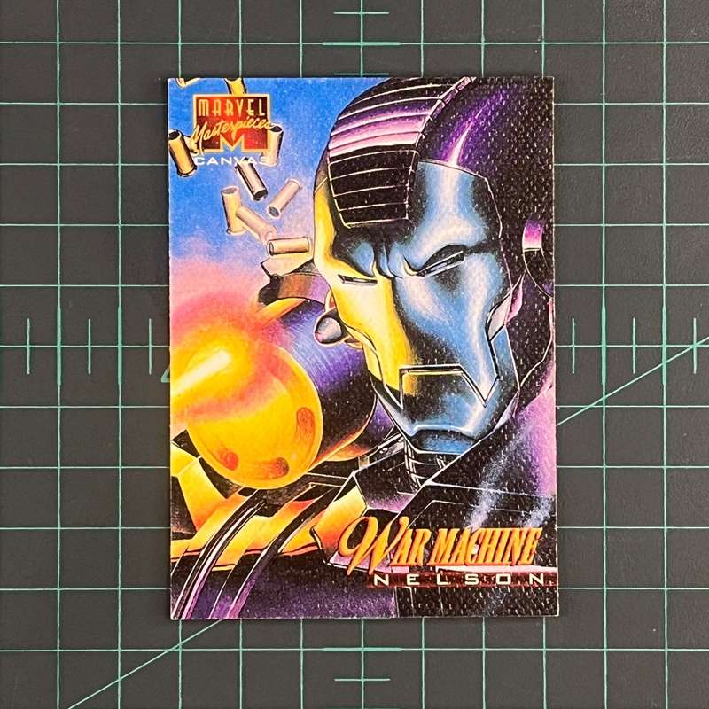 22 War Machine | Nelson | Canvas | 1995 | Marvel Masterpieces | Trading Card