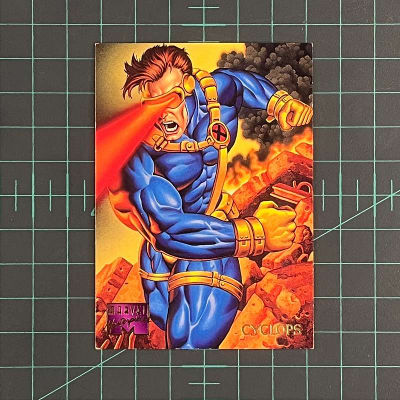 24 Cyclops | Scanlan | 1995 | Marvel Masterpieces | Trading Card